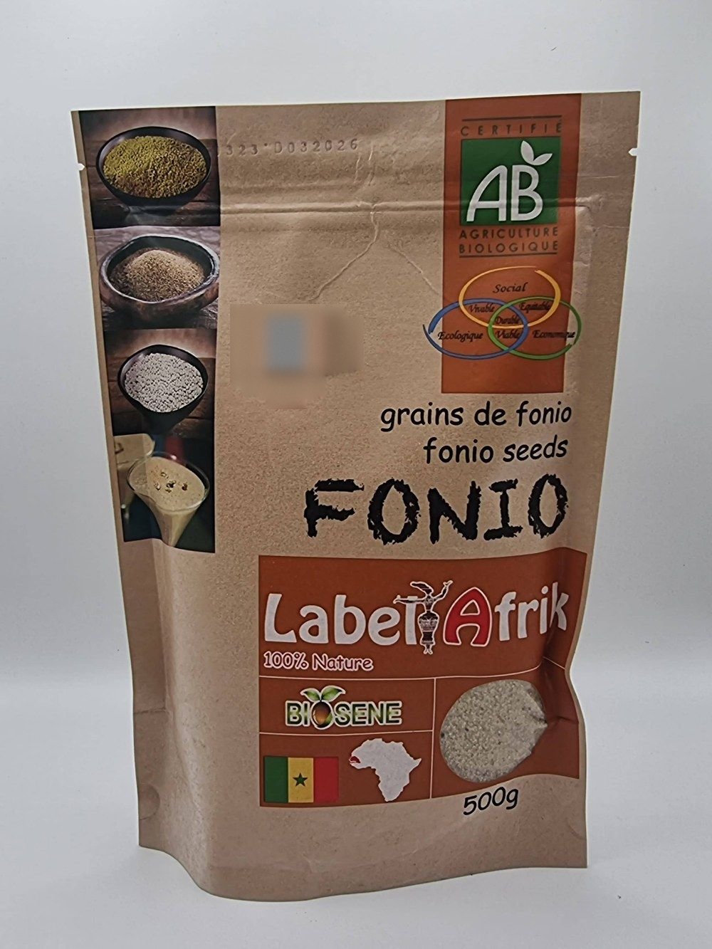 Bio Fonio & Soungouf Label Afrik - Fonio-Körner 500g + Hirsepulver 450g