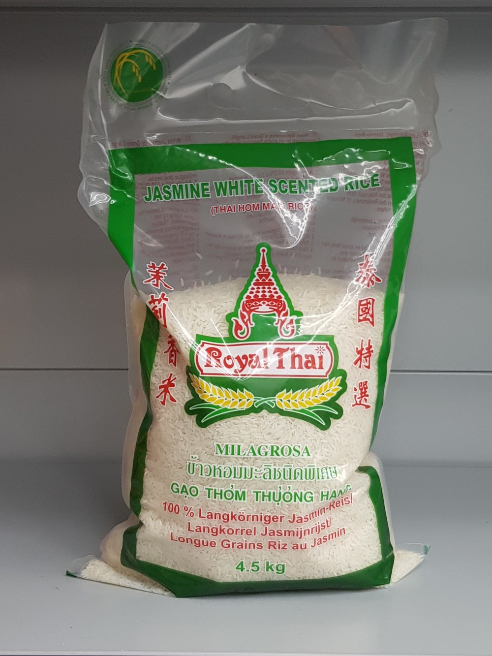 Royal Thai Jasmine White Scented Rice 4.5 kg